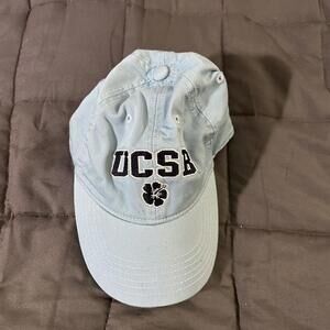 Men's Blue and White Hat